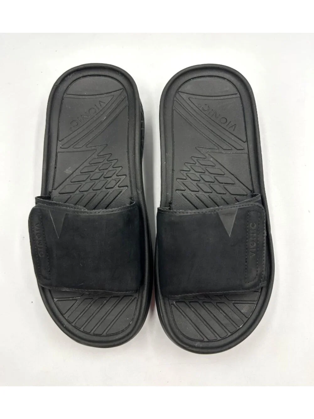 Vionic Men's Black EVA Rejuvenate Adjustable Slide Sandals Size 7.5 Wo's 9 3652